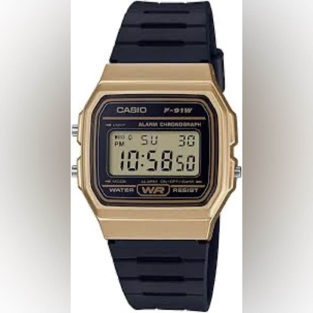 Casio vintage quartz, metal, and resin watch